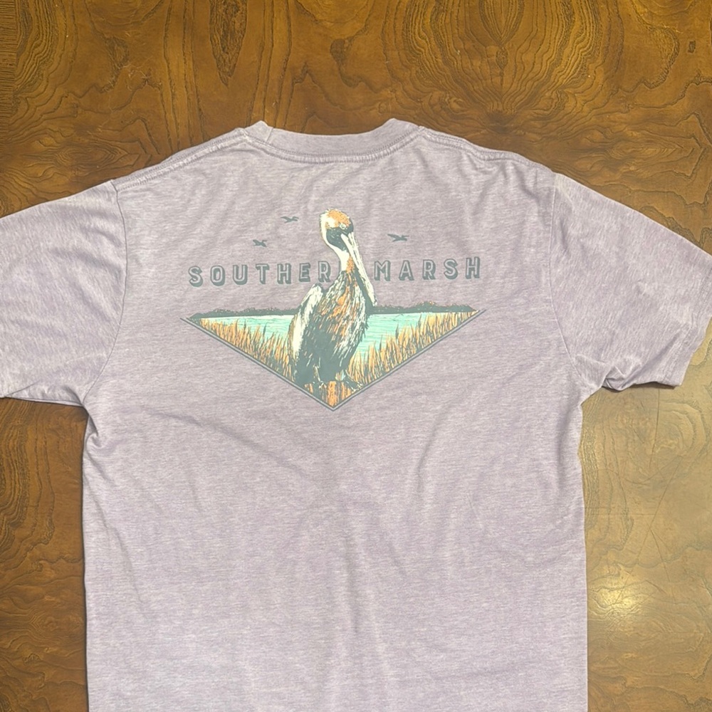 Southern Marsh Purple Short Sleeve Tee with Graphic Design